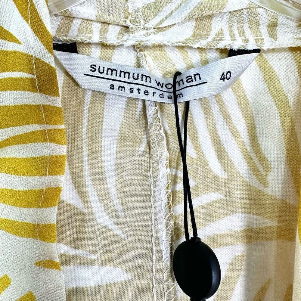 NEW Summum Woman Amsterdam Wrap Cotton Blouse Top EUR 40/ US 8 Palm Leaves Print - Picture 11 of 14